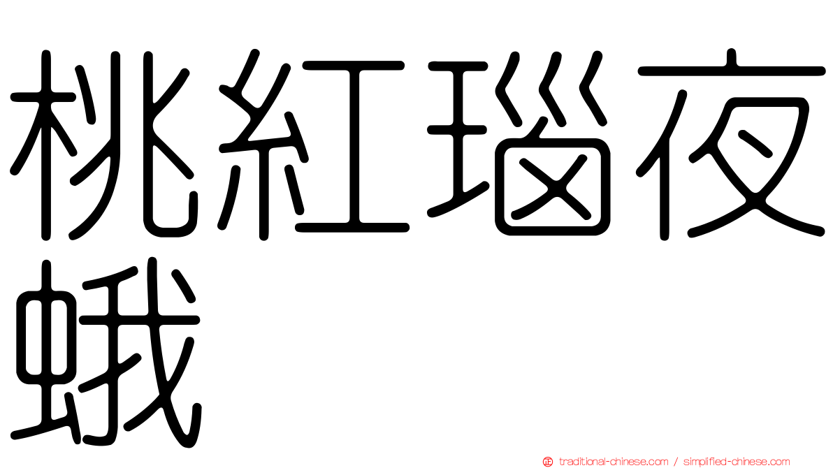 桃紅瑙夜蛾