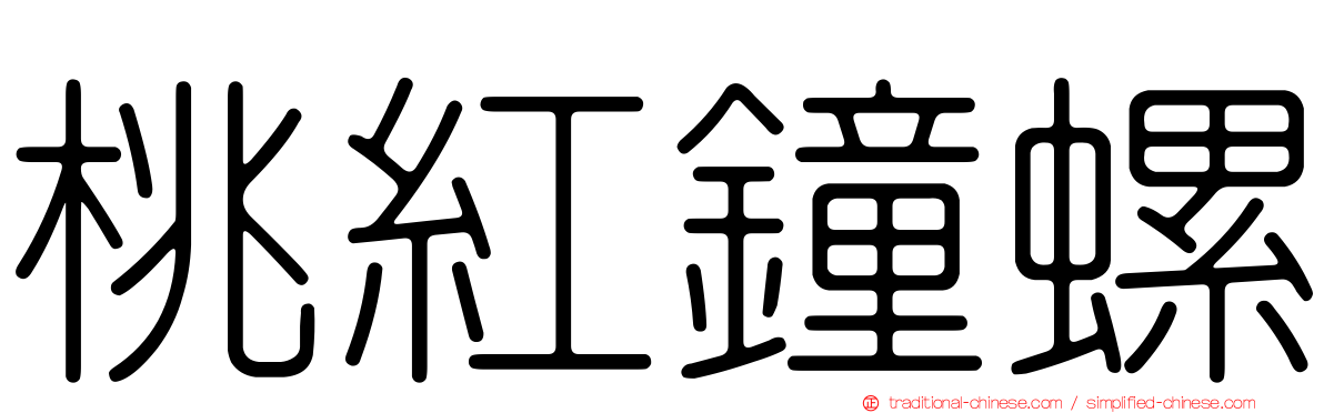 桃紅鐘螺