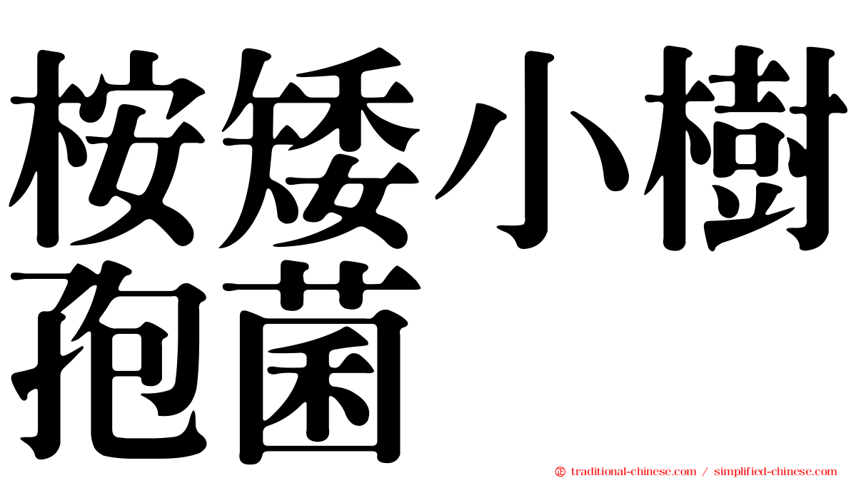 桉矮小樹孢菌