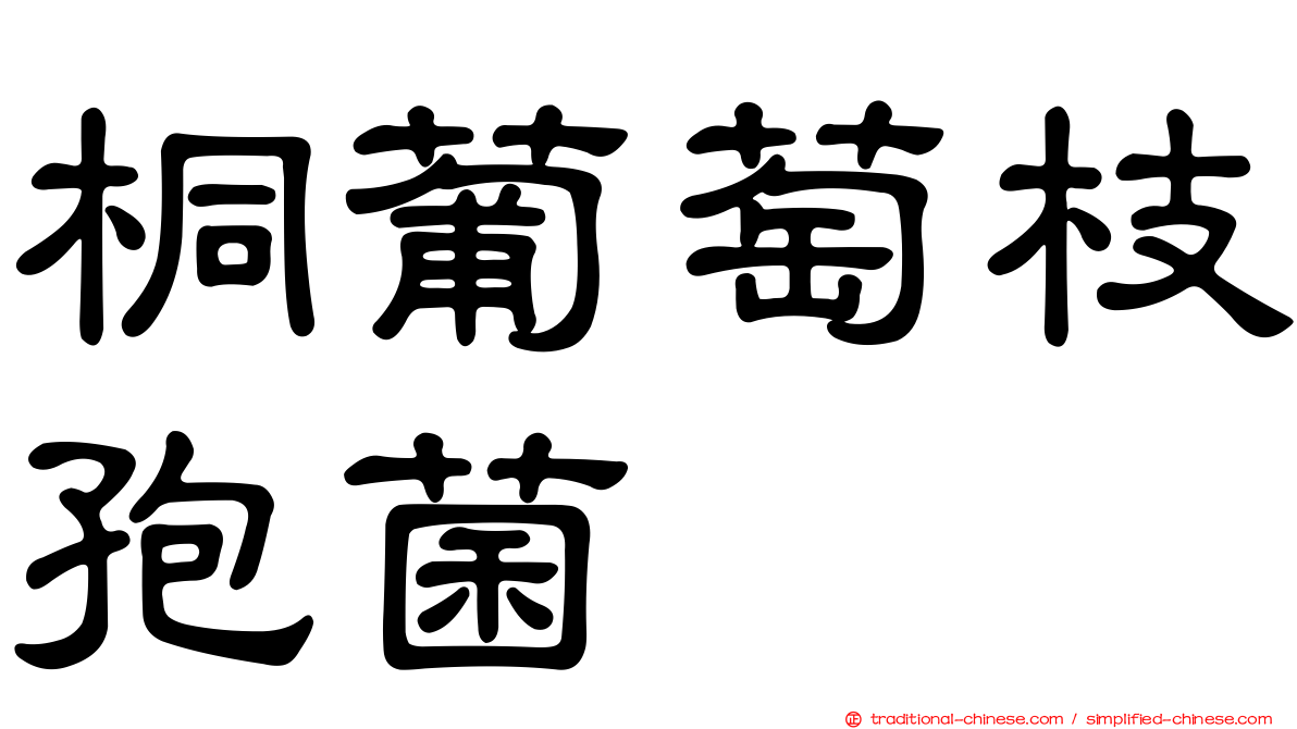 桐葡萄枝孢菌