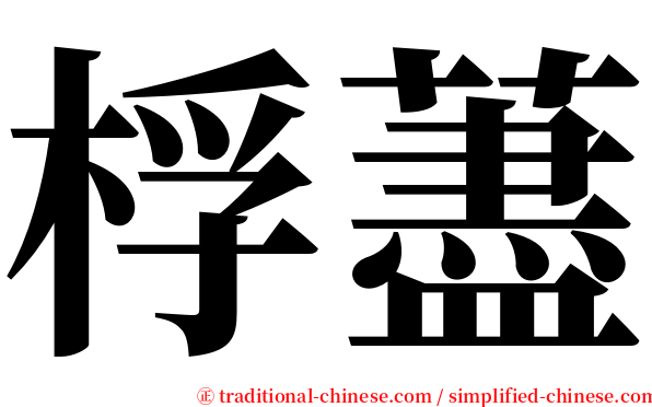 桴藎 serif font