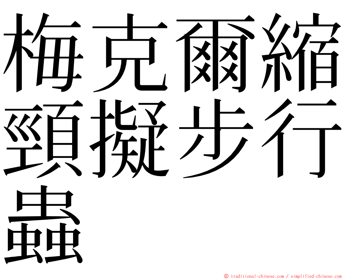 梅克爾縮頸擬步行蟲 ming font