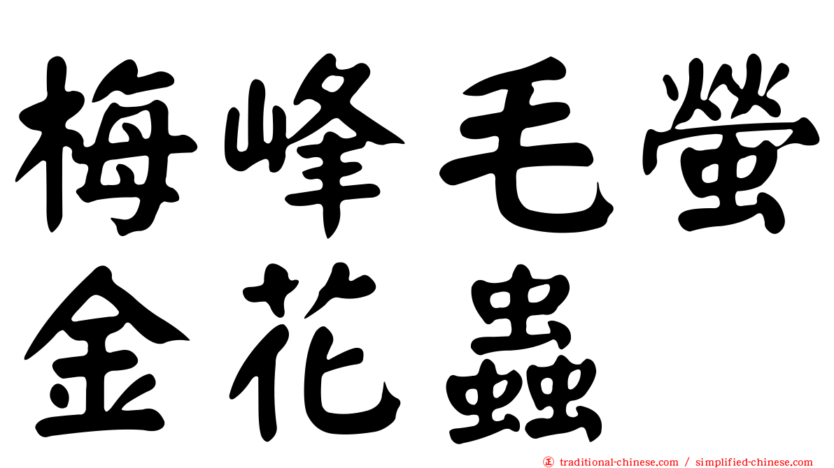 梅峰毛螢金花蟲