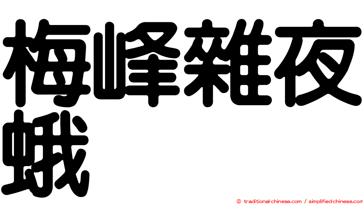 梅峰雜夜蛾