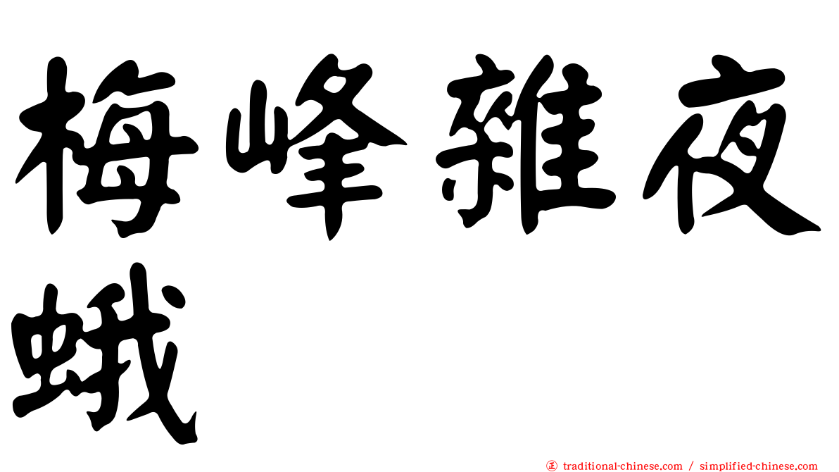梅峰雜夜蛾