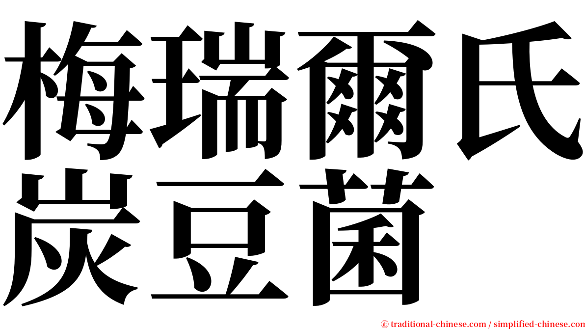 梅瑞爾氏炭豆菌 serif font