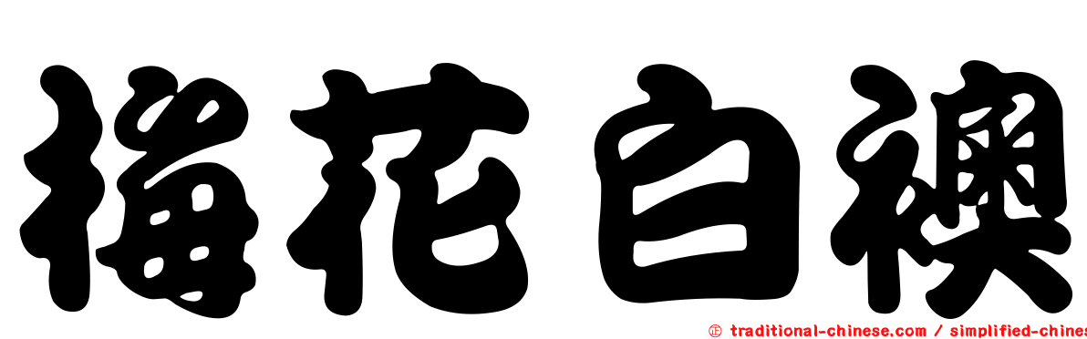 梅花白襖