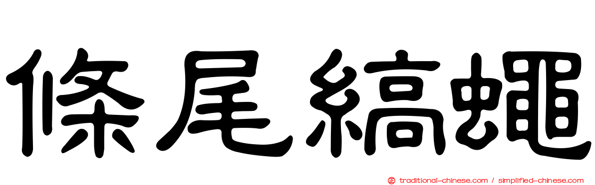 條尾縞蠅