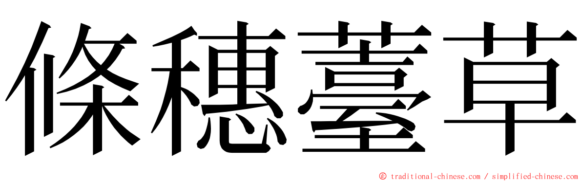條穗薹草 ming font
