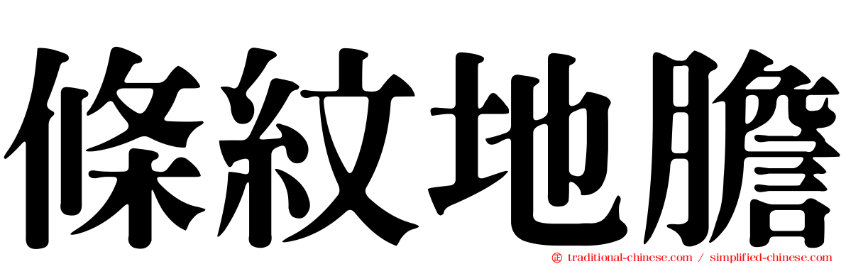 條紋地膽
