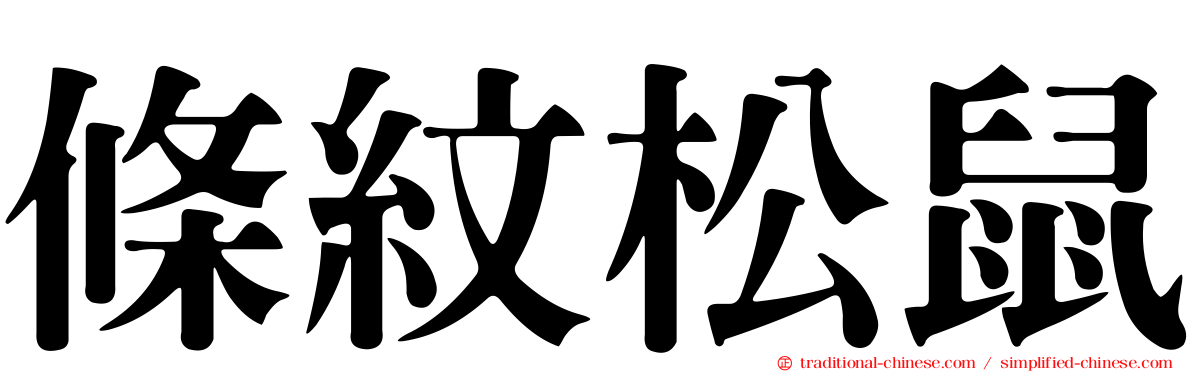 條紋松鼠