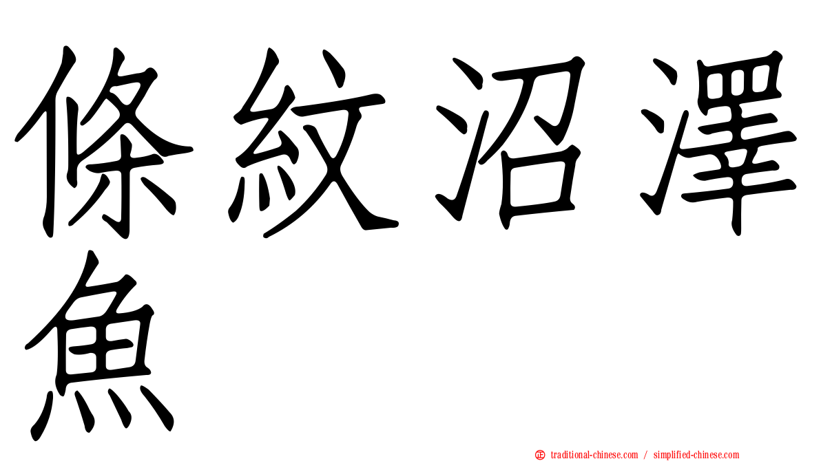 條紋沼澤魚