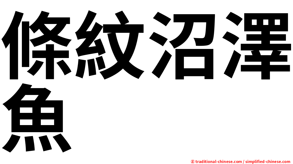 條紋沼澤魚