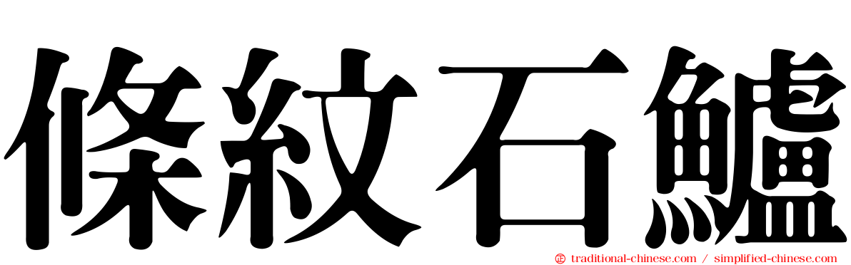 條紋石鱸
