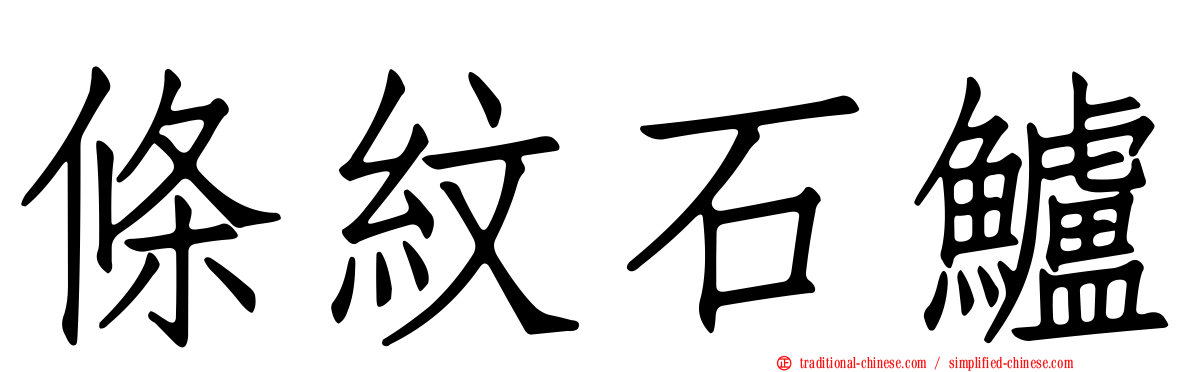 條紋石鱸