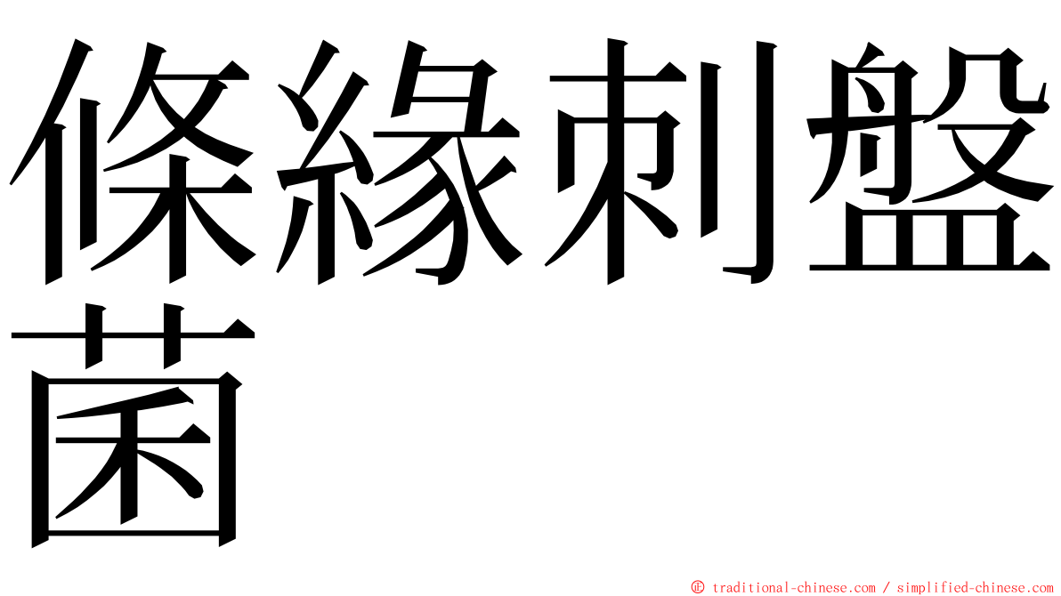 條緣刺盤菌 ming font