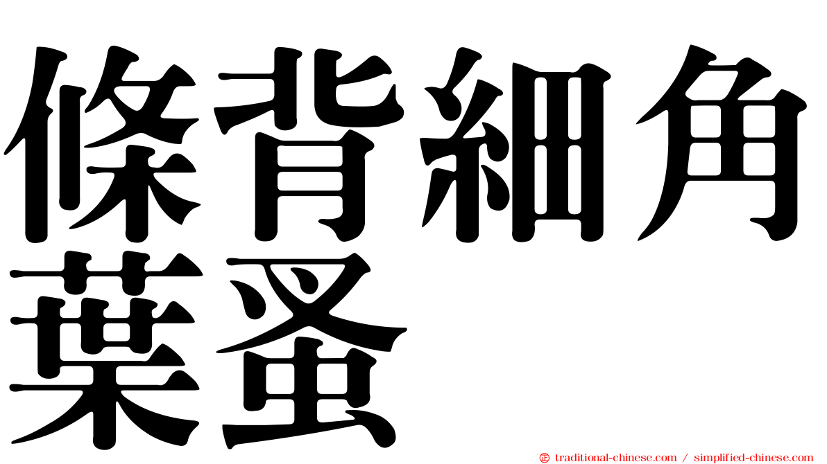 條背細角葉蚤