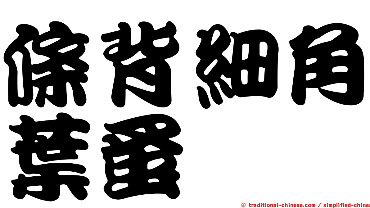 條背細角葉蚤