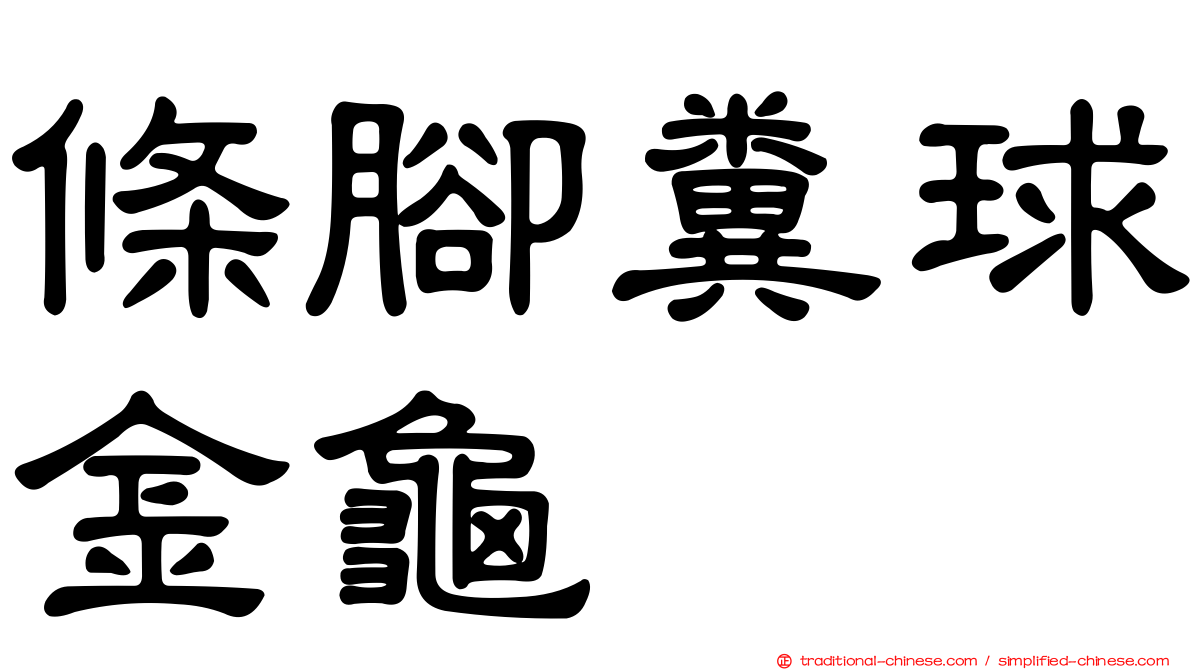 條腳糞球金龜