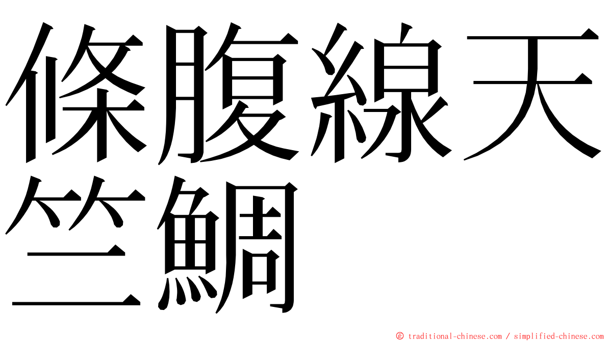 條腹線天竺鯛 ming font