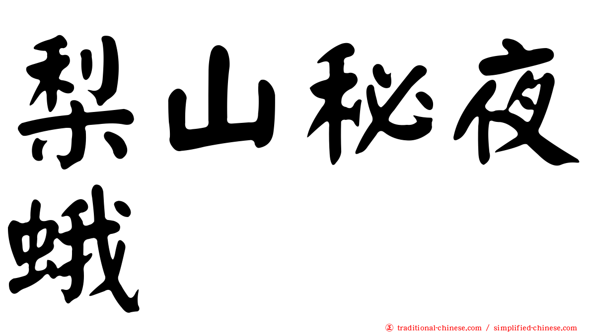 梨山秘夜蛾