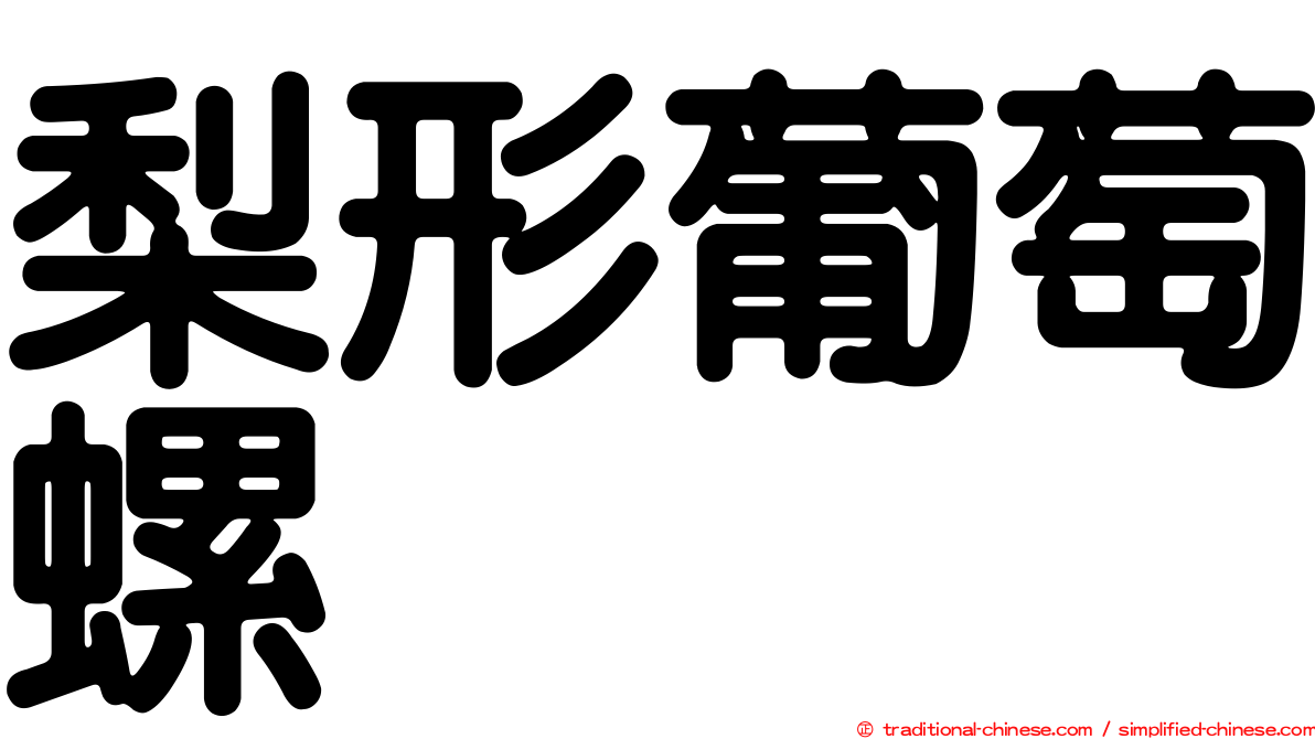 梨形葡萄螺