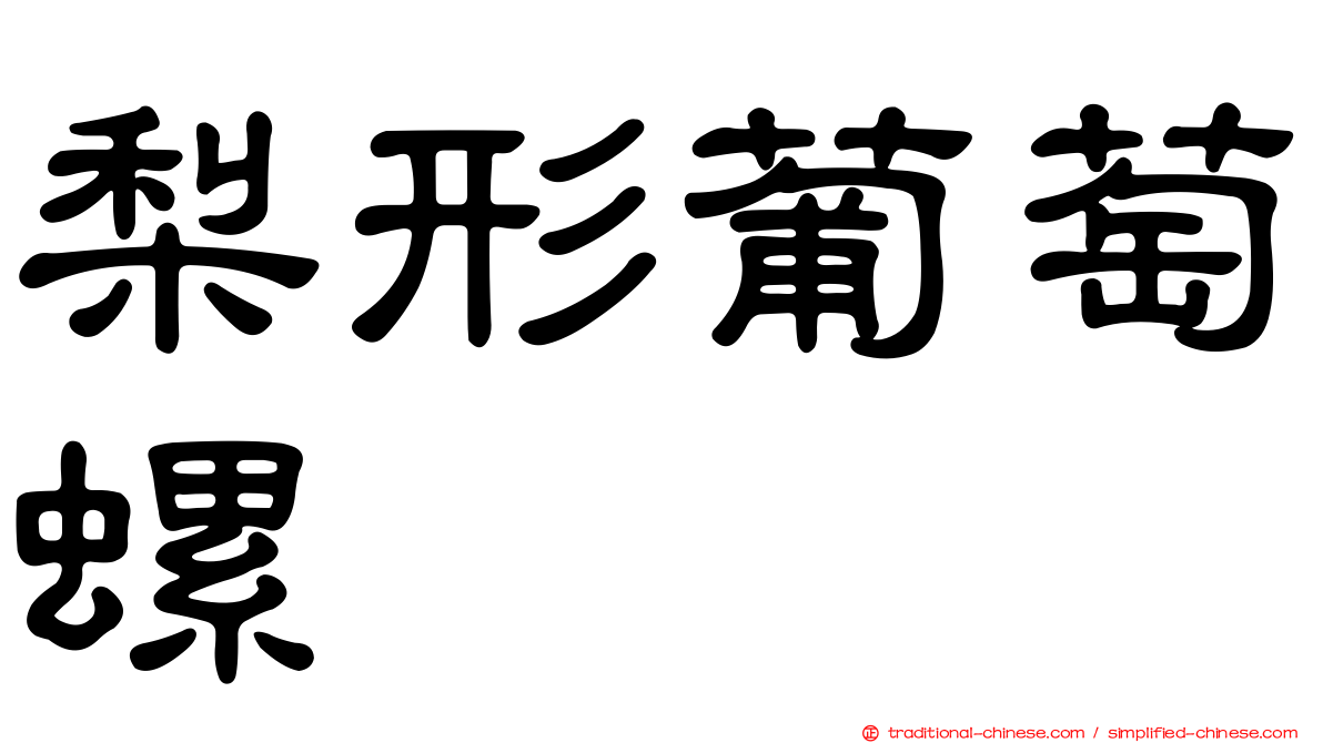 梨形葡萄螺
