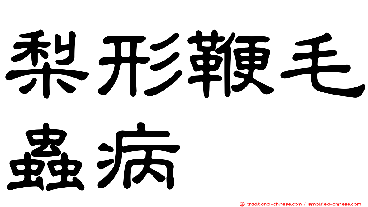 梨形鞭毛蟲病
