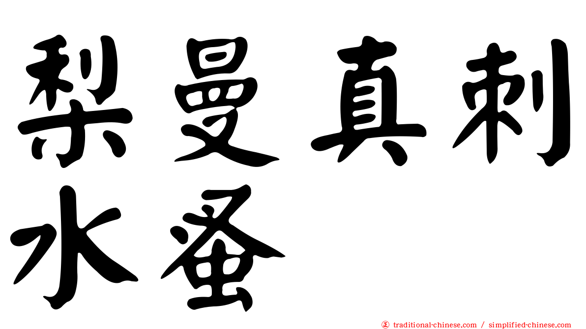 梨曼真刺水蚤