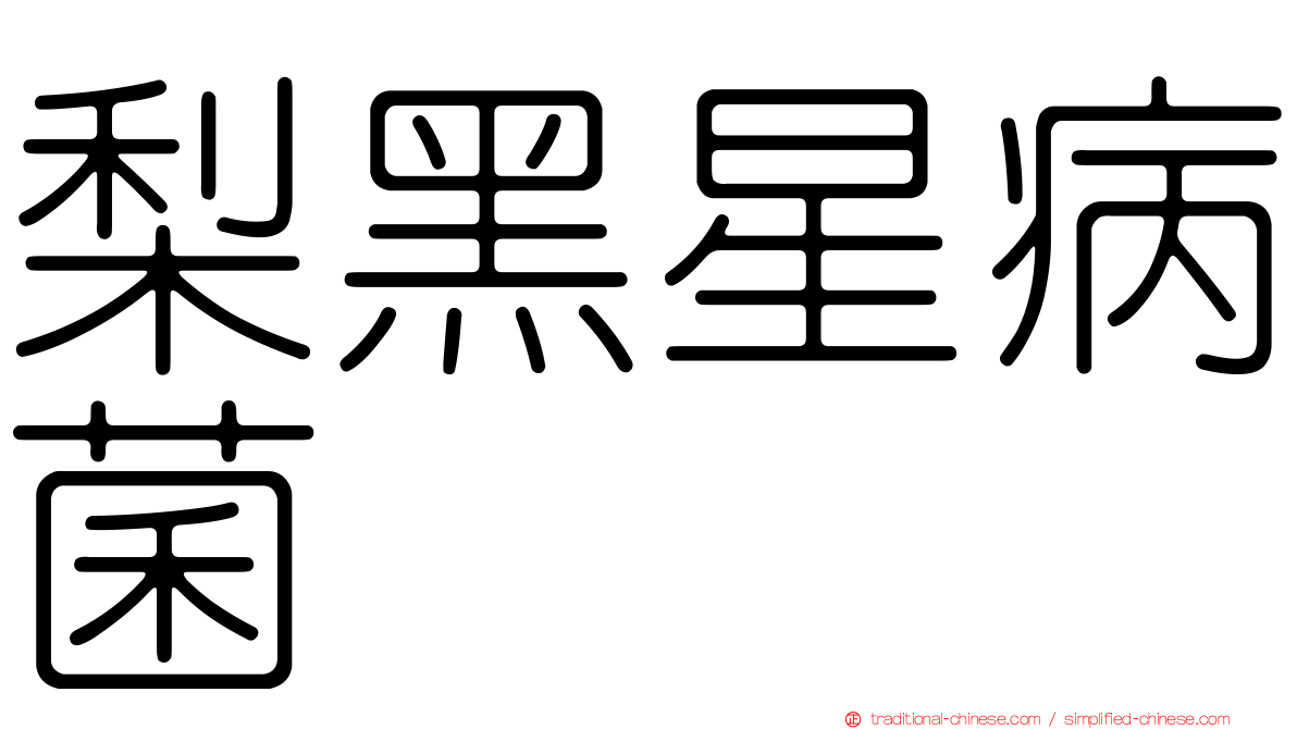 梨黑星病菌