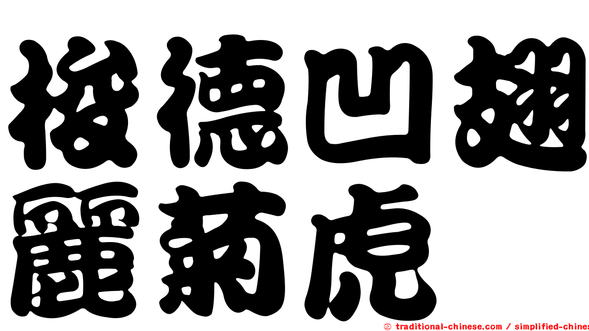 梭德凹翅麗菊虎