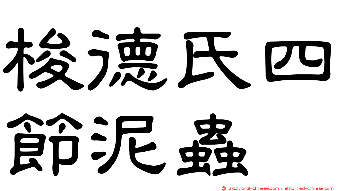 梭德氏四節泥蟲