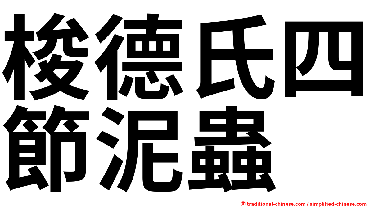 梭德氏四節泥蟲