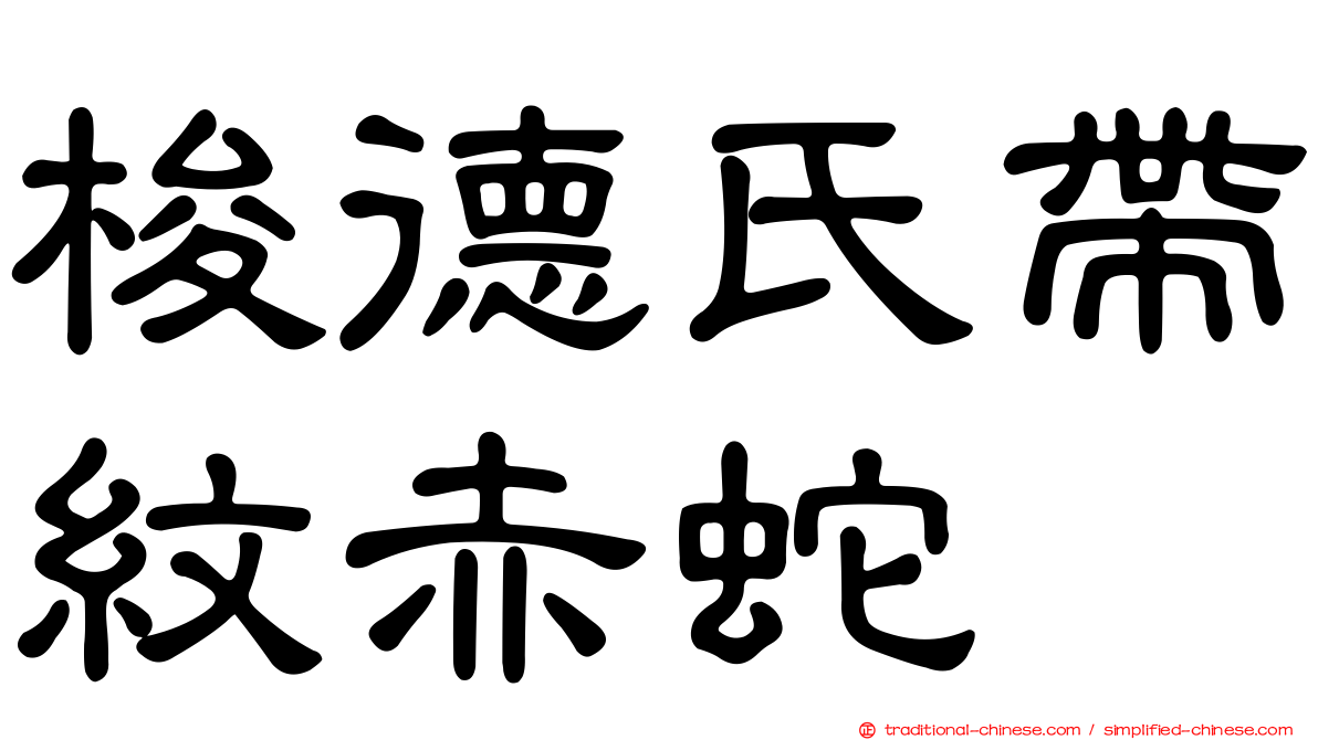 梭德氏帶紋赤蛇