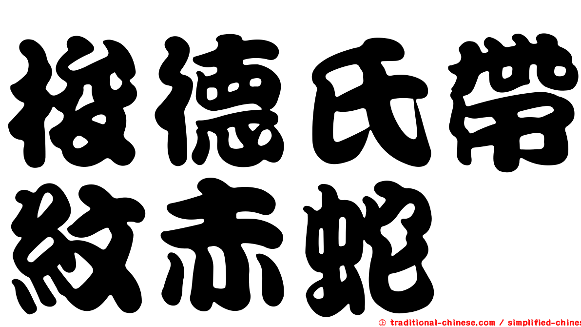 梭德氏帶紋赤蛇