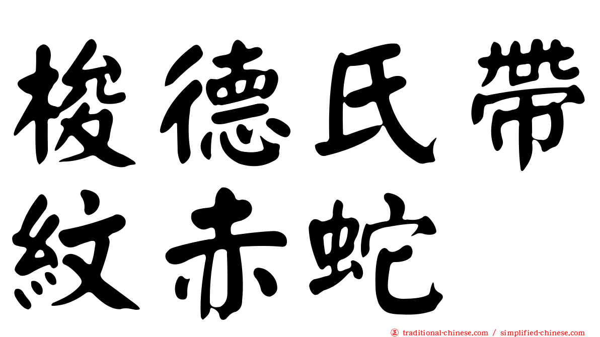 梭德氏帶紋赤蛇