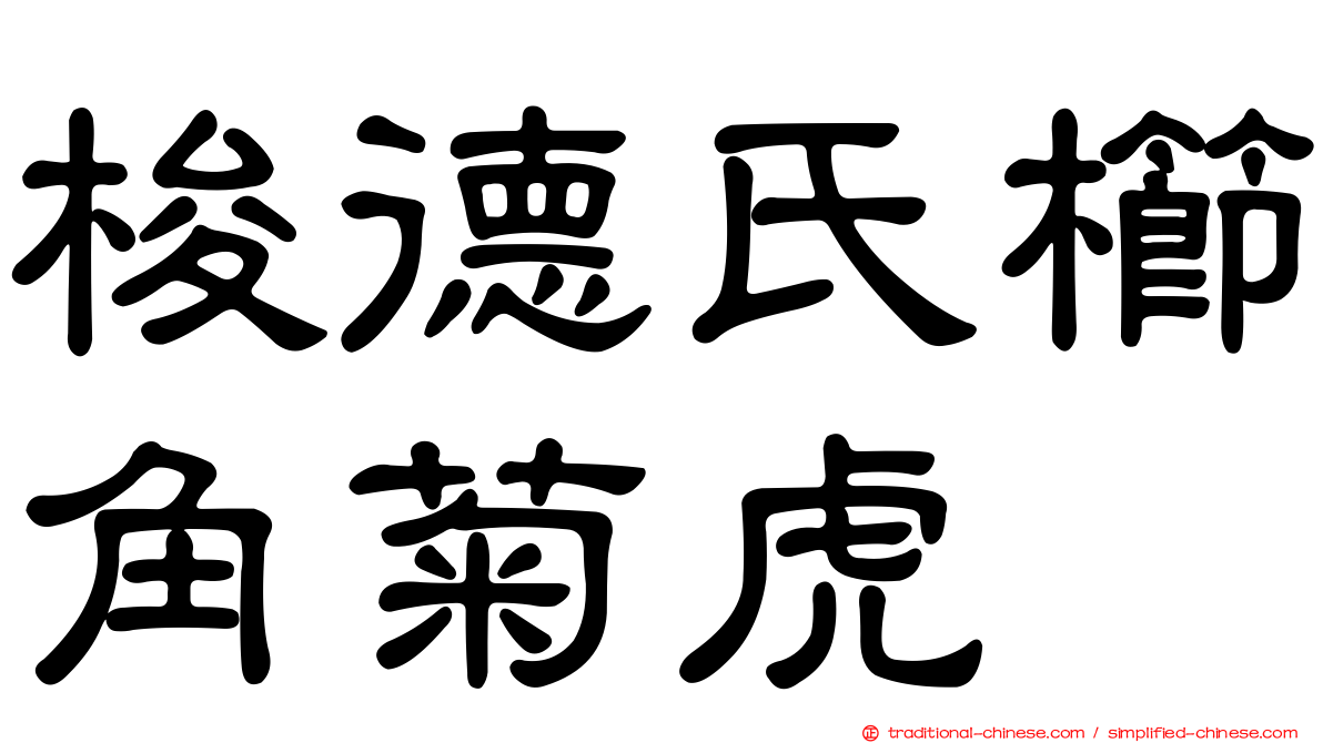 梭德氏櫛角菊虎