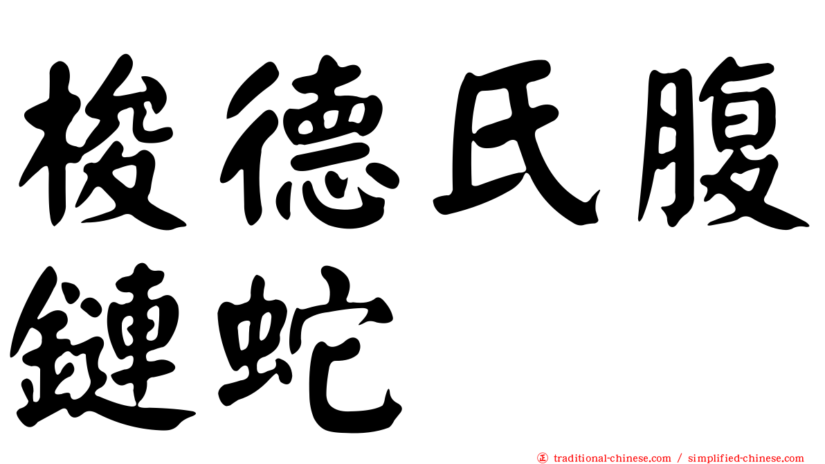 梭德氏腹鏈蛇