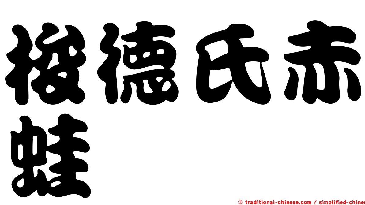 梭德氏赤蛙