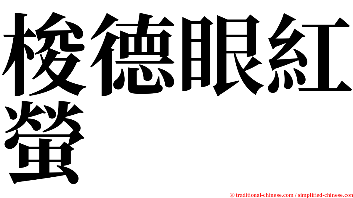 梭德眼紅螢 serif font