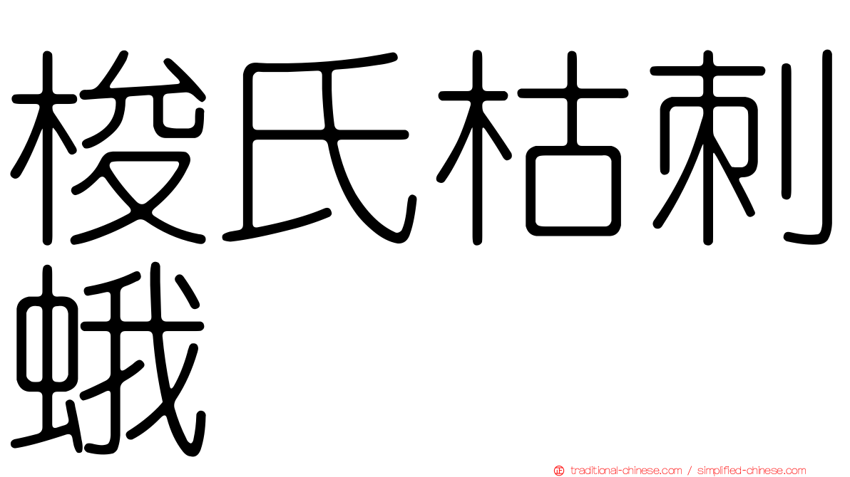 梭氏枯刺蛾