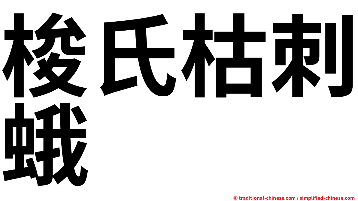 梭氏枯刺蛾