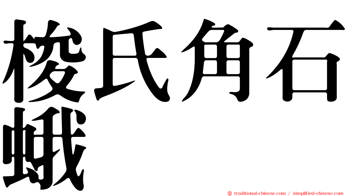 梭氏角石蛾