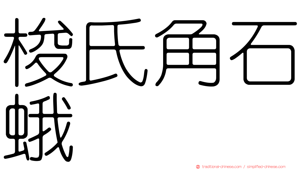 梭氏角石蛾