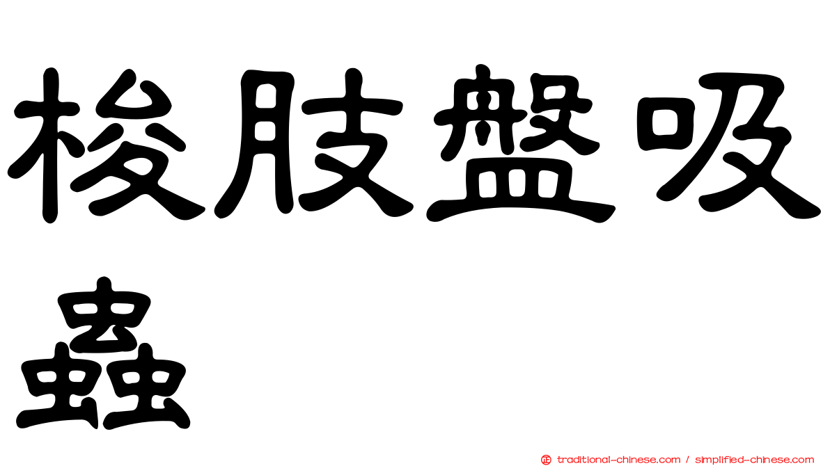 梭肢盤吸蟲