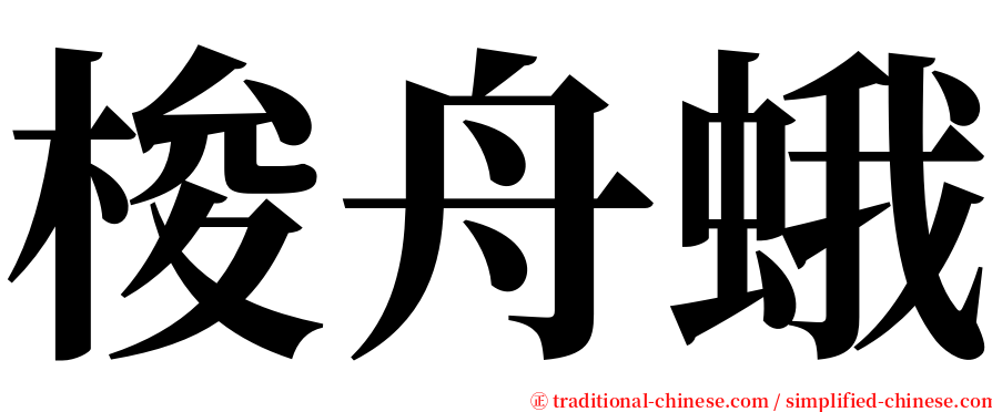 梭舟蛾 serif font