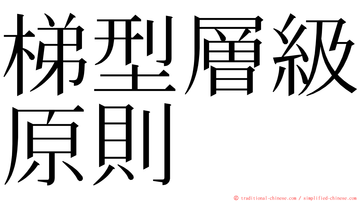 梯型層級原則 ming font