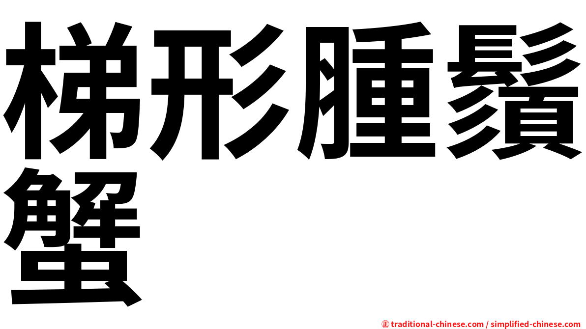 梯形腫鬚蟹
