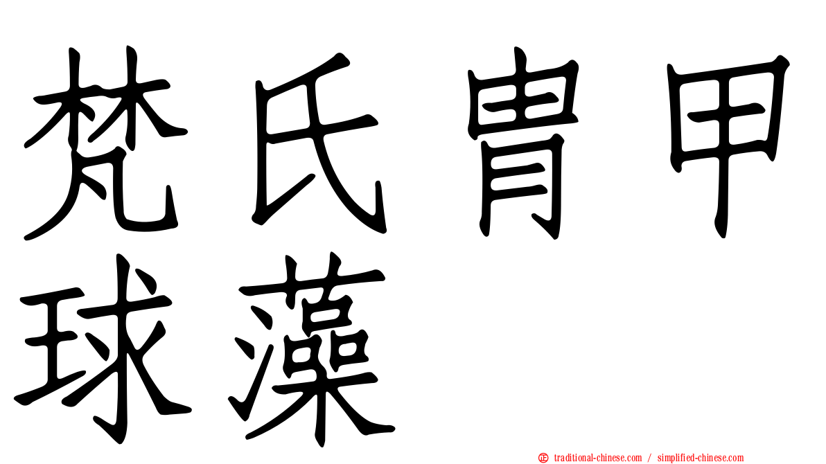 梵氏冑甲球藻
