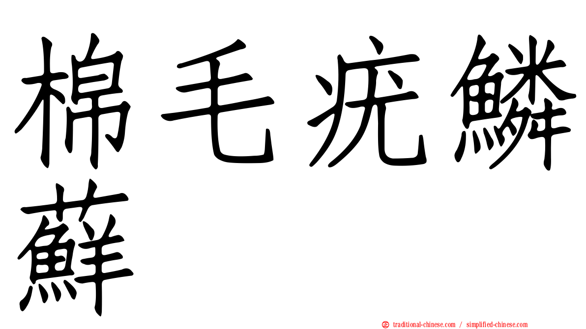 棉毛疣鱗蘚